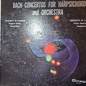 V040. Omega Bach Concertos Vinyl with Black and Multicolor Design